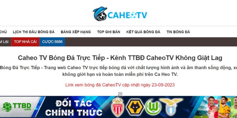 Caheo TV cung cấp dịch vụ miễn phí 100%